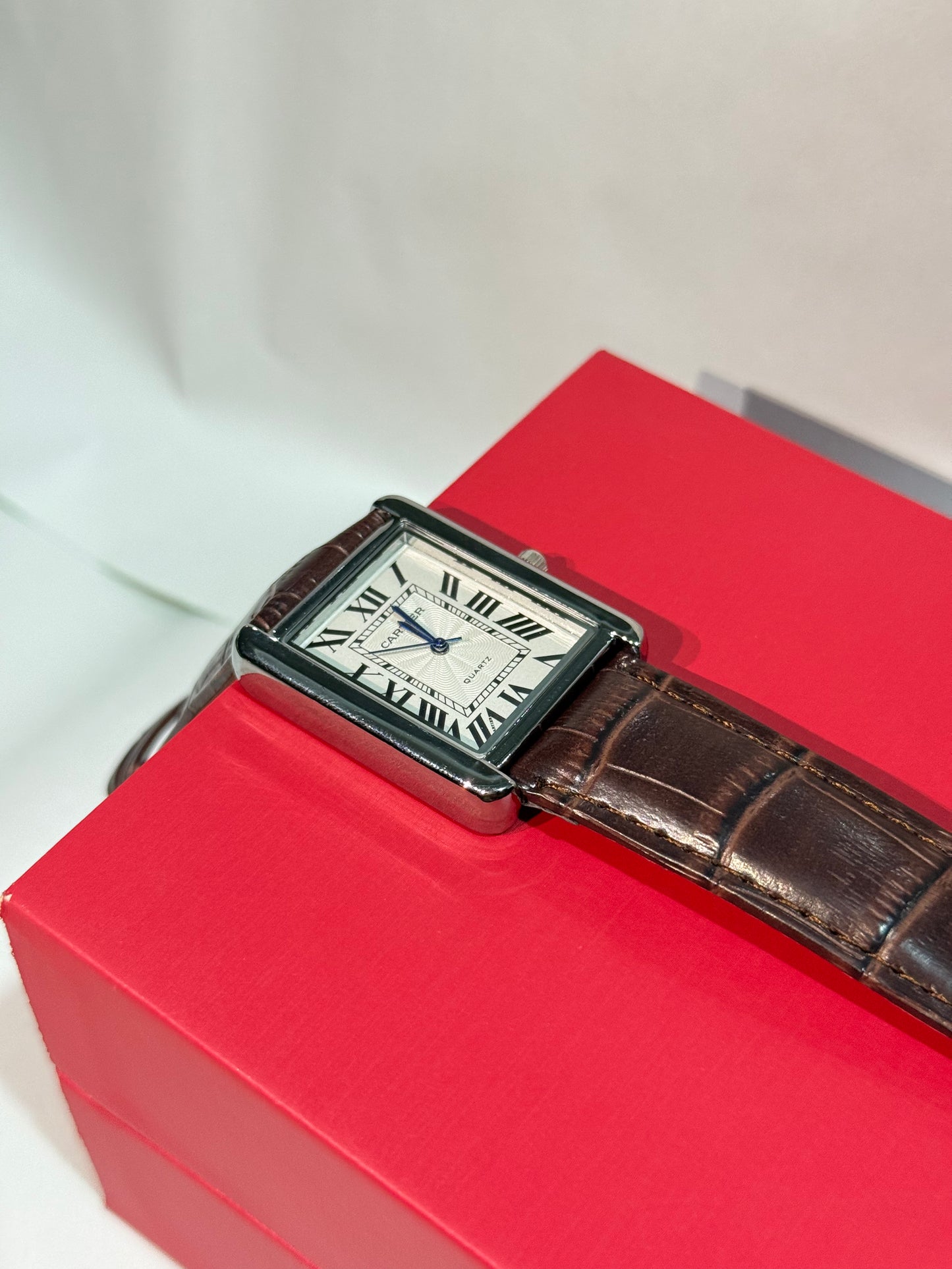 Cartier Edition Tank Vintage Style Leather Strap