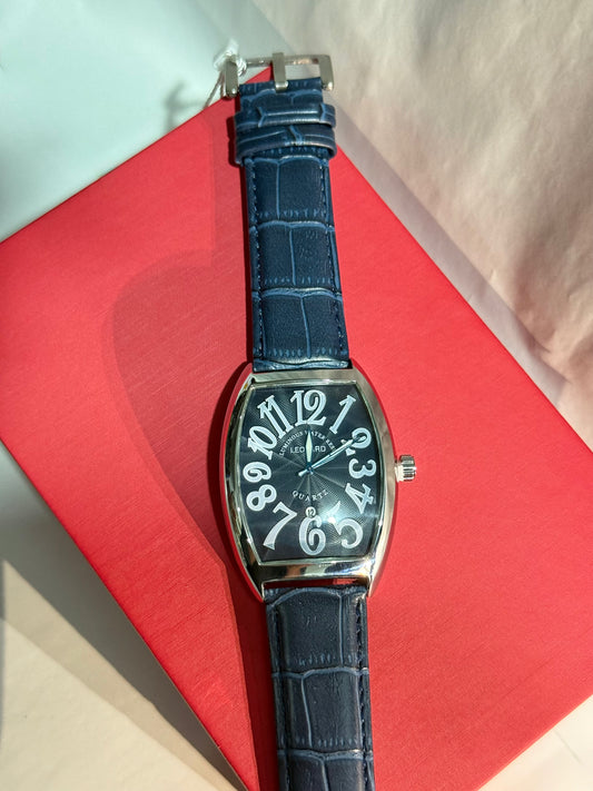 Leopard Casablanca BLUE 6850 34mm Stainless Steel Dial+Leather Strap Watch
