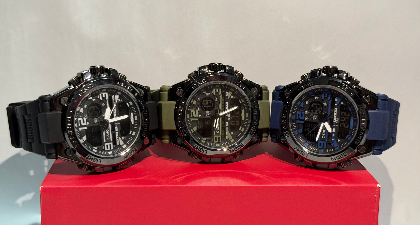 Casio G-Shock BLACK Style Military Sports Watch GSTW-300 Model