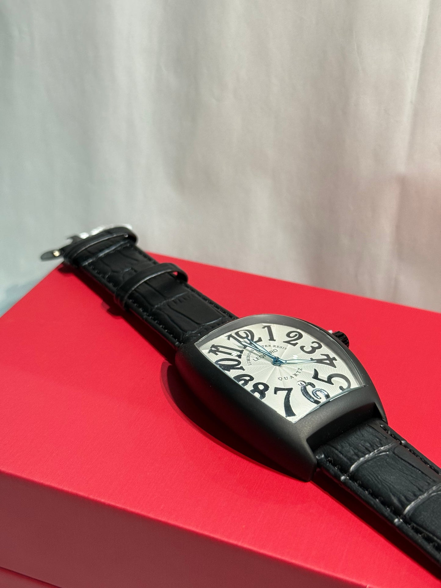 Leopard Casablanca BLUE 6850 34mm Stainless Steel Dial+Leather Strap Watch