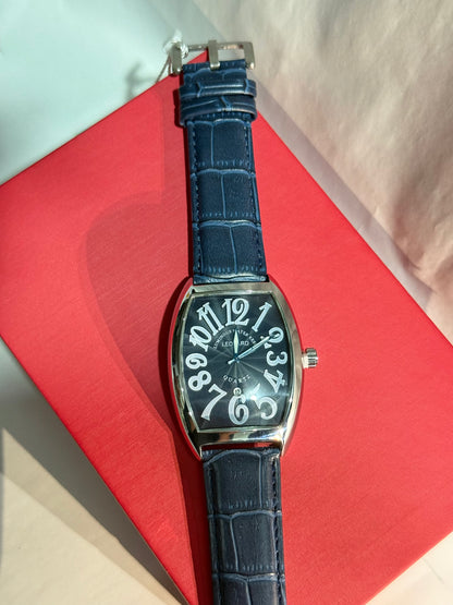 Leopard Casablanca BLUE 6850 34mm Stainless Steel Dial+Leather Strap Watch